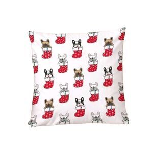 French Bulldog Christmas Pillow Cover